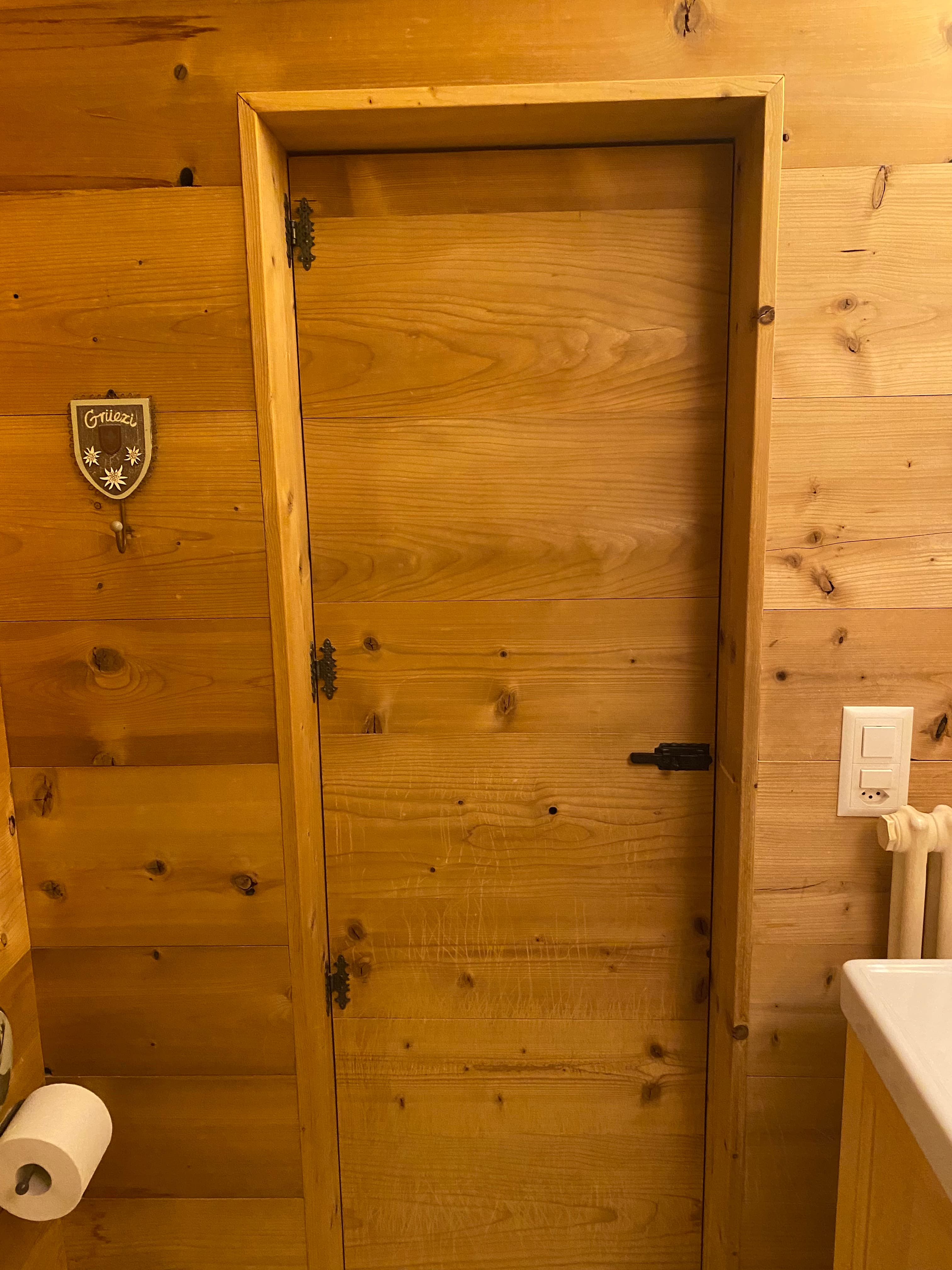 Pine wood ceiling detail