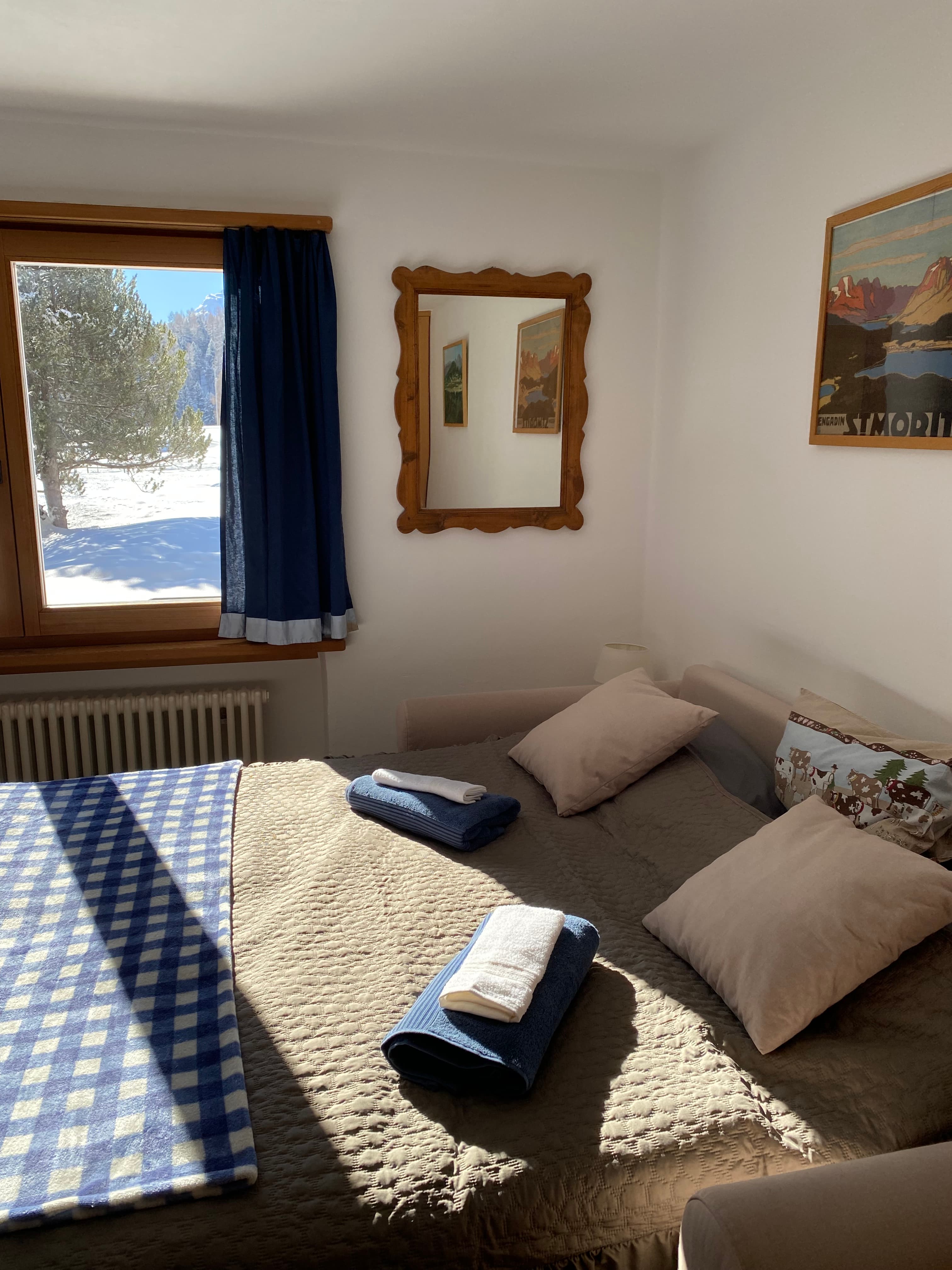 Warm pine wood living space